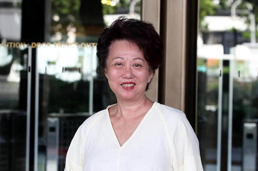 Picture of Jannie Chan arriving of Supreme Court on July 5, 2017.