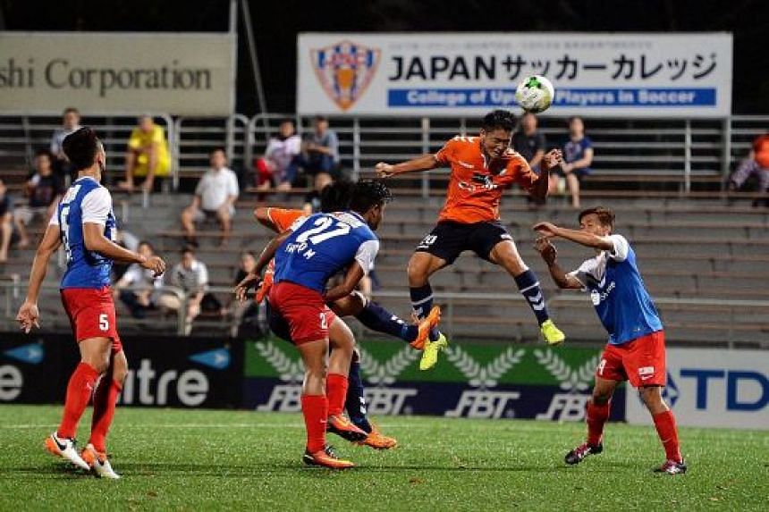 An S-League match between Albirex Niigata (in orange) and the Garena Young Lions in August 2016. The FAS' clampdown on smoking starts with the Young Lions, and is the latest in a slew of changes to the local game, as the S-League is also in the midst