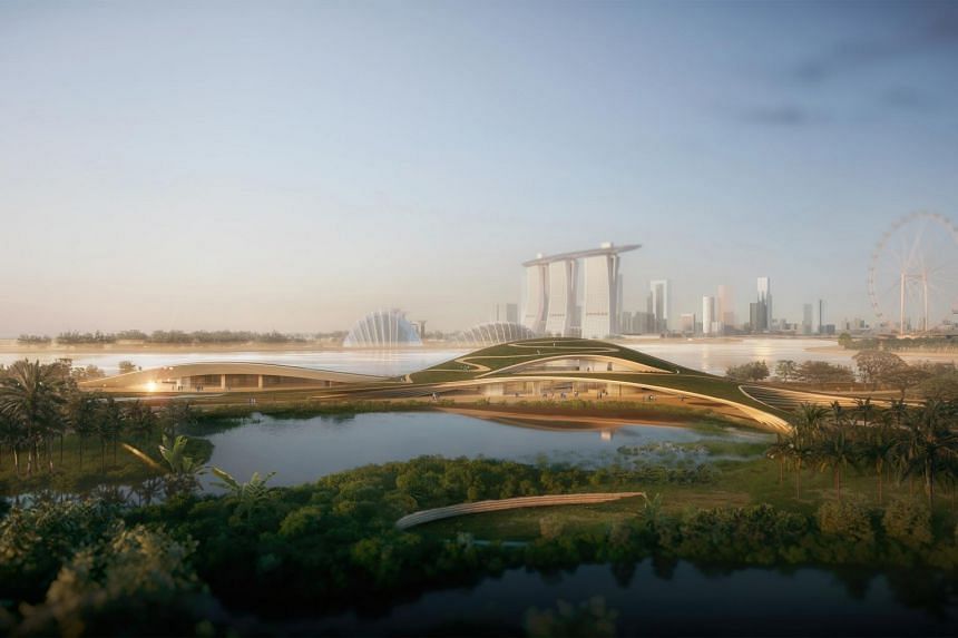 The Founders' Memorial's winning design by Japanese firm Kengo Kuma & Associates and local firm K2LD Architects.
