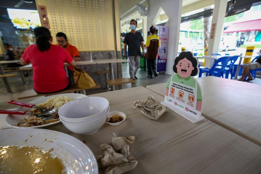 From Sept 1, enforcement will be taken against those who do not clean up after themselves at hawker centres.