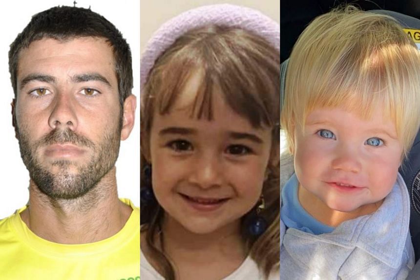 The girls' father, Tomas G (left), is the main suspect in the disappearance of Olivia (centre), six, and Anna, one.