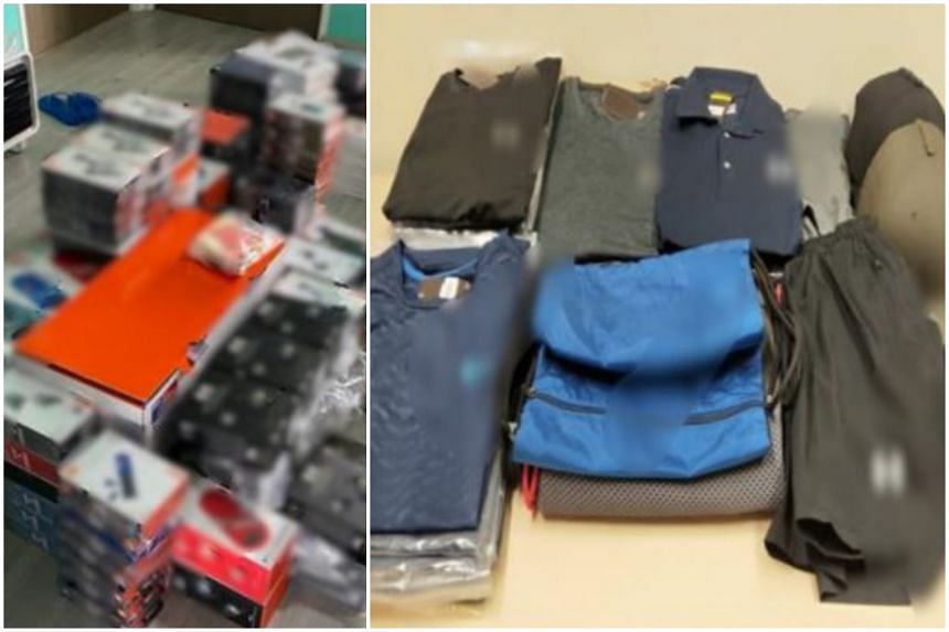 The police found more than 2,700 pieces of purported trademark-infringing goods comprising apparel, memory cards, wireless earbuds, audio headphones and speakers.