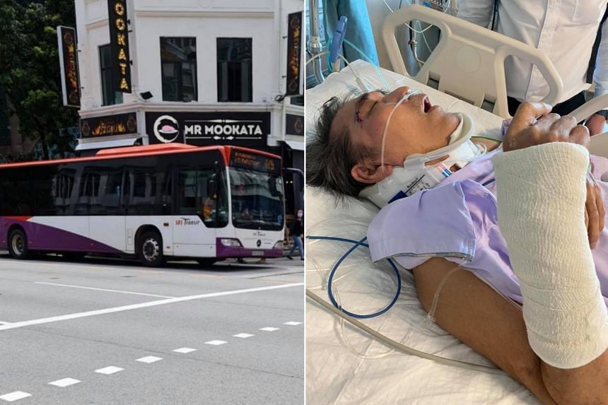 Mr Siah Keok Tiang suffered injuries to his head and multiple fractures when the bus he was on braked hard on Sept 8, 2021. 