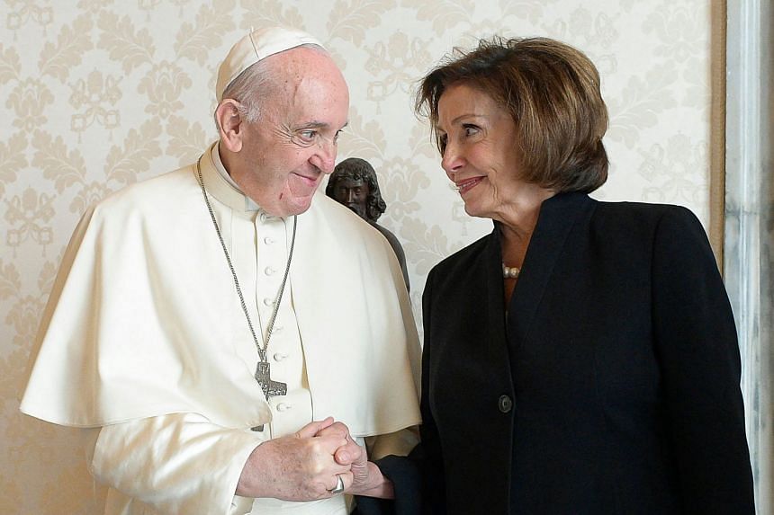 Pelosi meets Pope as abortion debate rages back home, Europe News &amp; Top Stories - The Straits Times