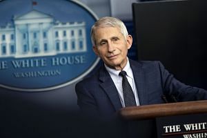 Citing a Moderna study, Fauci (above) said a third dose of the vaccine substantially elevated the ability to neutralise Omicron.