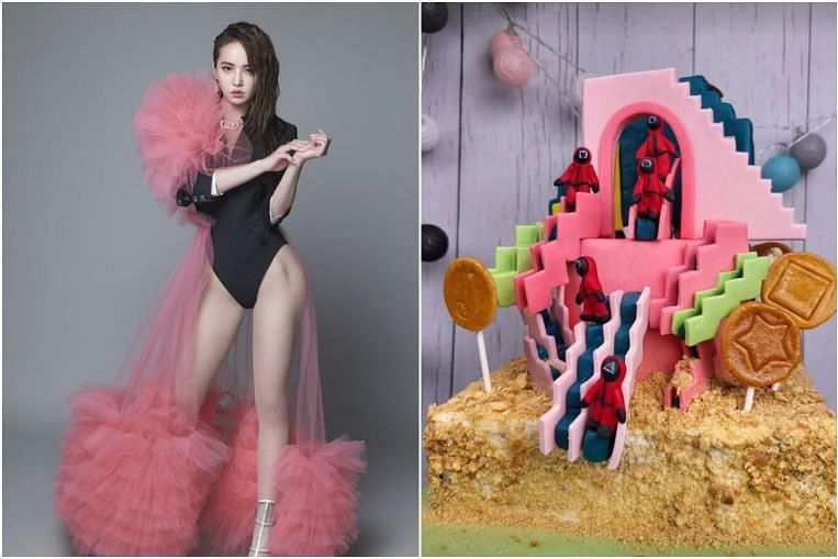 La chanteuse Jolin Tsai passe trois jours à préparer un gâteau inspiré du jeu Squid, Entertainment News & Top Stories